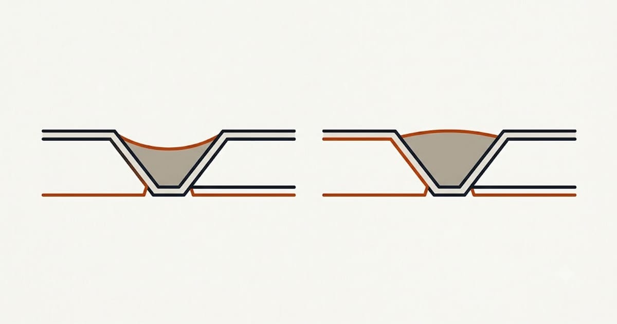 Shrinkage in two compounds over the same joint